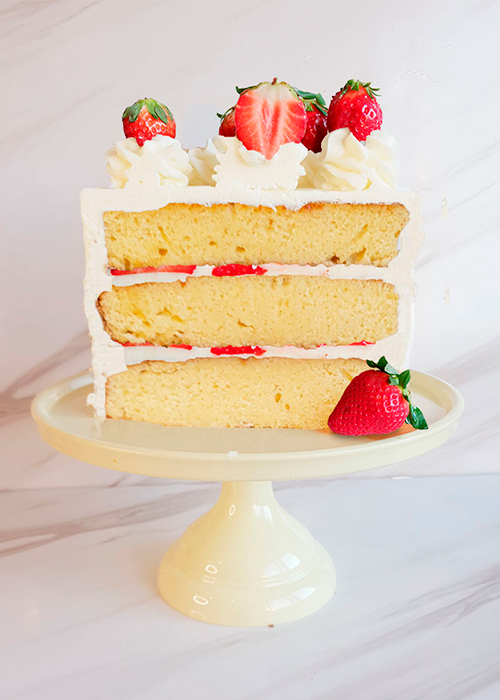 Tarta de Vainilla con Fresas