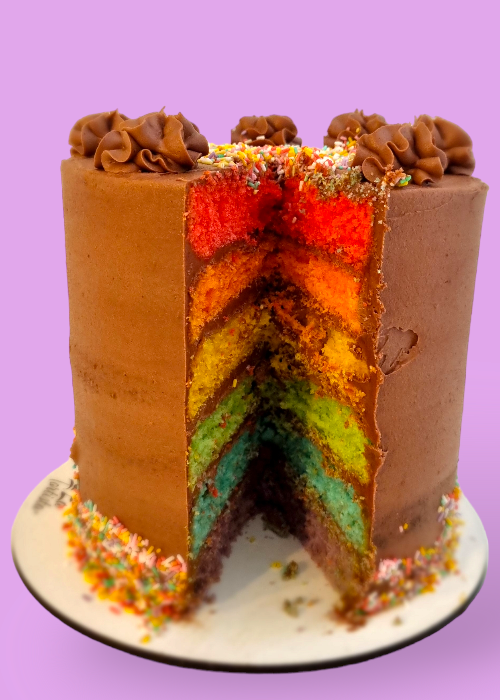 Tarta Arcoiris con Chocolate