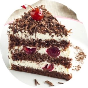 Tarta selva negra con cereza de La Tortista