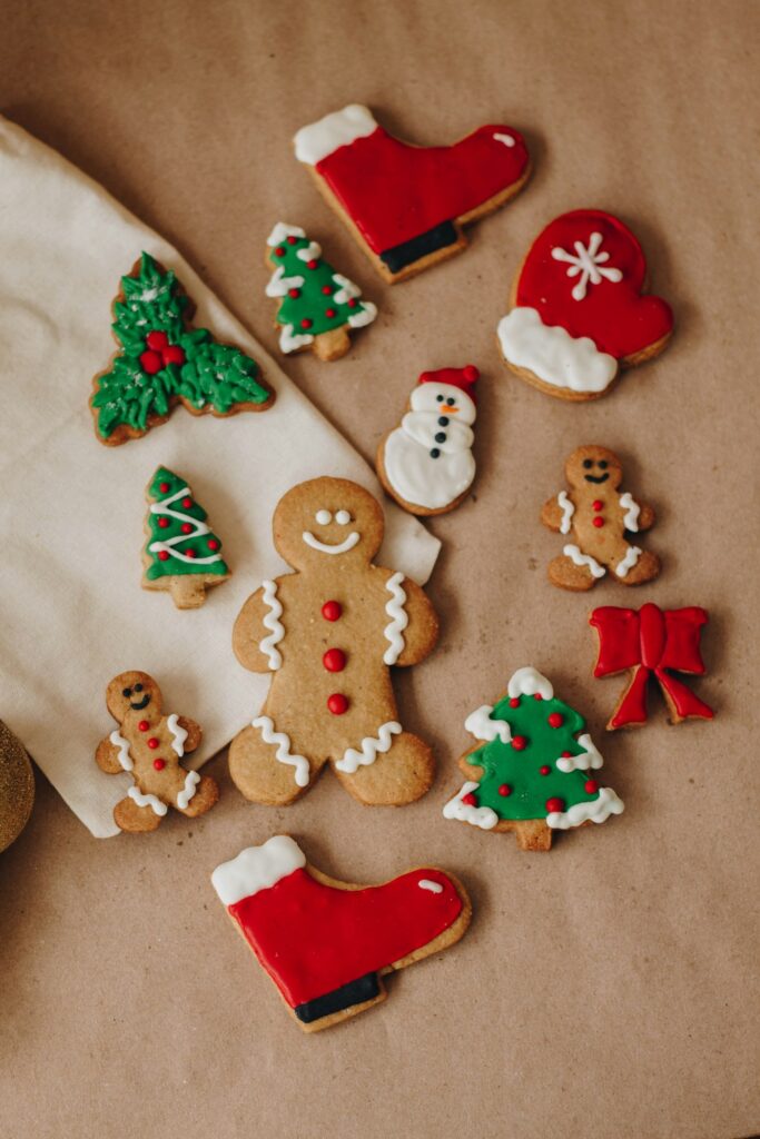 Galletas navideñas de jengibre decoradas
